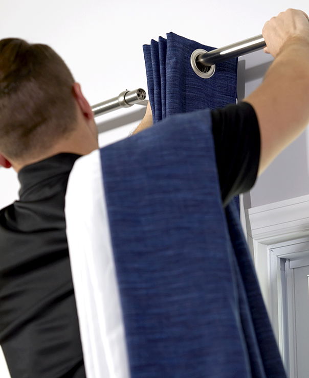 Installer Installing Drapery Installer Installing Drapery
