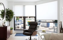 Toiles de fenêtre Dublin roller shades in a office space